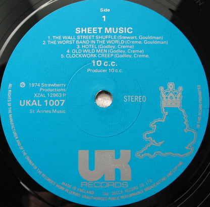 10cc : Sheet Music (LP, Album)