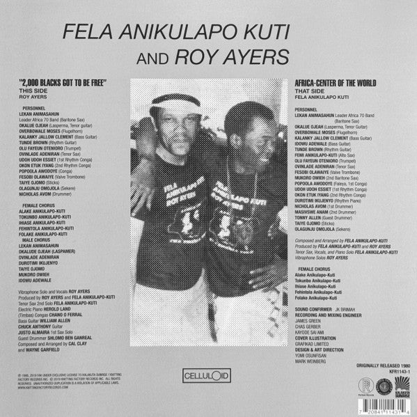 Fela Anikulapo Kuti* And Roy Ayers : Music Of Many Colours (LP, Album, RE)