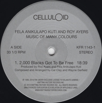 Fela Anikulapo Kuti* And Roy Ayers : Music Of Many Colours (LP, Album, RE)