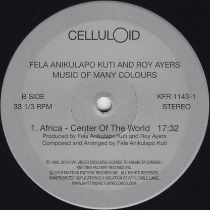 Fela Anikulapo Kuti* And Roy Ayers : Music Of Many Colours (LP, Album, RE)