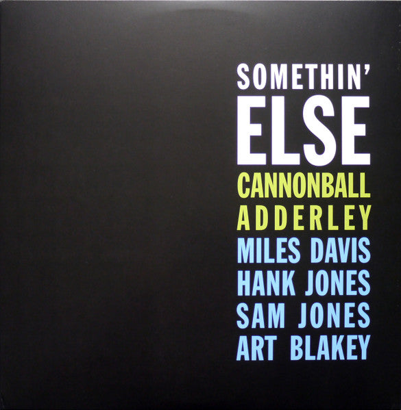 Cannonball Adderley : Somethin' Else (LP, Album, RE, Blu)