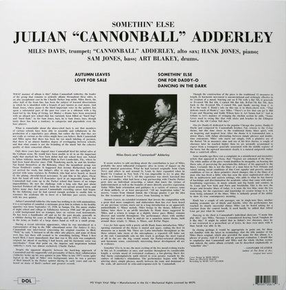 Cannonball Adderley : Somethin' Else (LP, Album, RE, Blu)