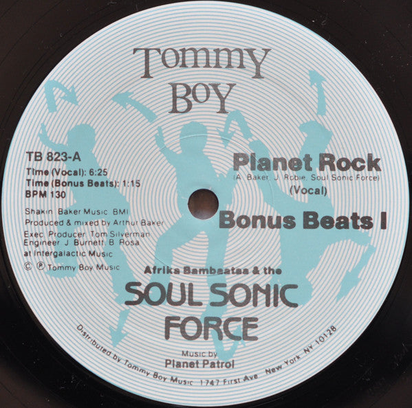 Afrika Bambaataa & Soulsonic Force Music By Planet Patrol : Planet Rock (12", Single, RE, RP, Blu)