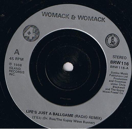 Womack & Womack : Life's Just A Ballgame (7", Single, Inj)