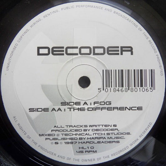 Decoder : Fog / The Difference (12")