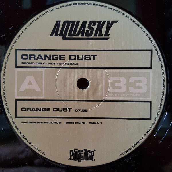 Aquasky : Orange Dust / Opaque (12", Promo)