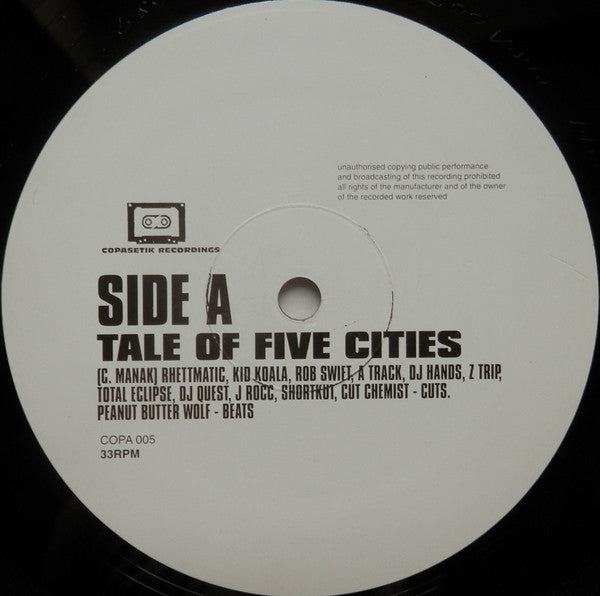 Peanut Butter Wolf : Tale of Five Cities (12")