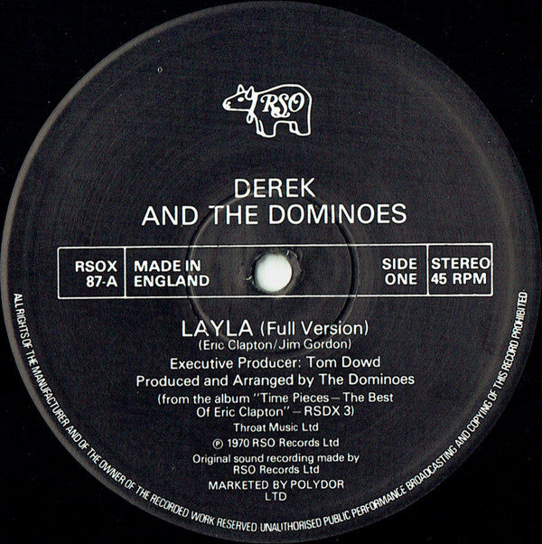 Derek & The Dominos / Eric Clapton : Layla / Wonderful Tonight (Live Version) (12")