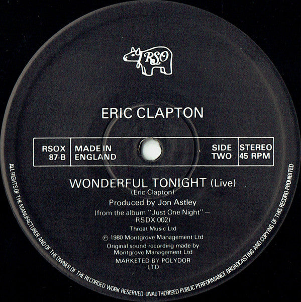 Derek & The Dominos / Eric Clapton : Layla / Wonderful Tonight (Live Version) (12")