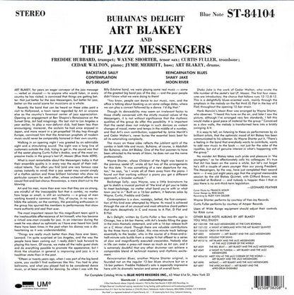Art Blakey & The Jazz Messengers : Buhaina's Delight (LP, Album, RE, 180)