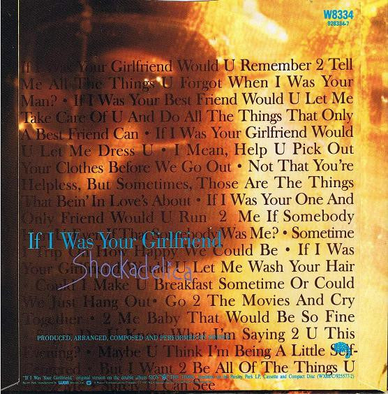 Prince : If I Was Your Girlfriend (7", Single, Pap)