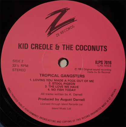 Kid Creole & The Coconuts* : Tropical Gangsters (LP, Album)