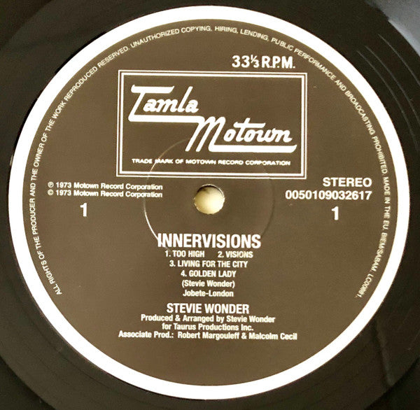 Stevie Wonder : Innervisions (LP, Album, RE, RM, 180)