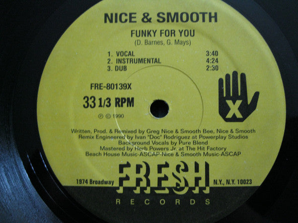 Nice & Smooth : Funky For You (12", RE)
