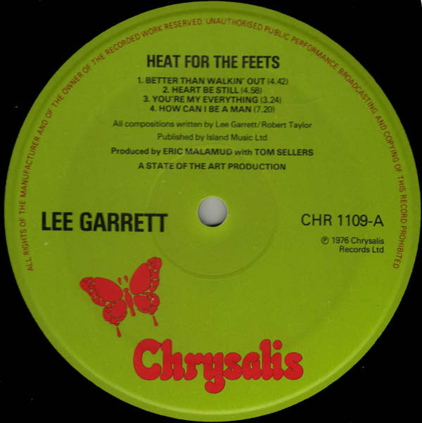Lee Garrett : Heat For The Feets (LP, Album)