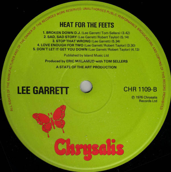 Lee Garrett : Heat For The Feets (LP, Album)