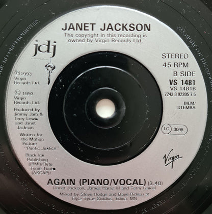 Janet Jackson : Again (7", Single)