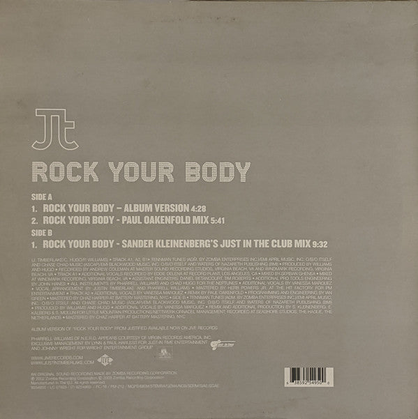 Justin Timberlake : Rock Your Body (12")