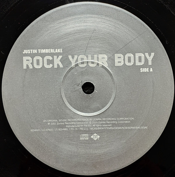 Justin Timberlake : Rock Your Body (12")