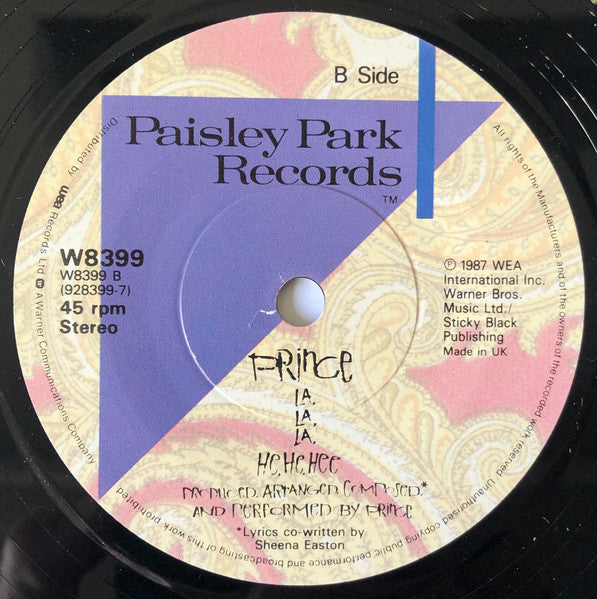 Prince : Sign "O" The Times (7", Single, Pap)