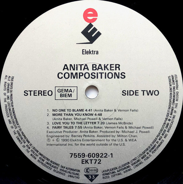 Anita Baker : Compositions (LP, Album)