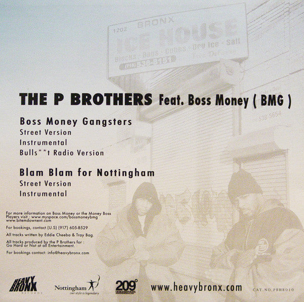 The P Brothers* Featuring Boss Money (BMG)* : Boss Money Gangsters (12")