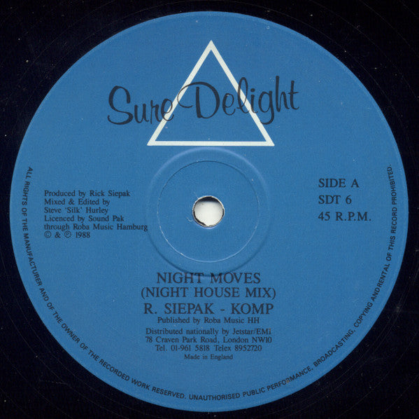 Rickster : Night Moves (12")