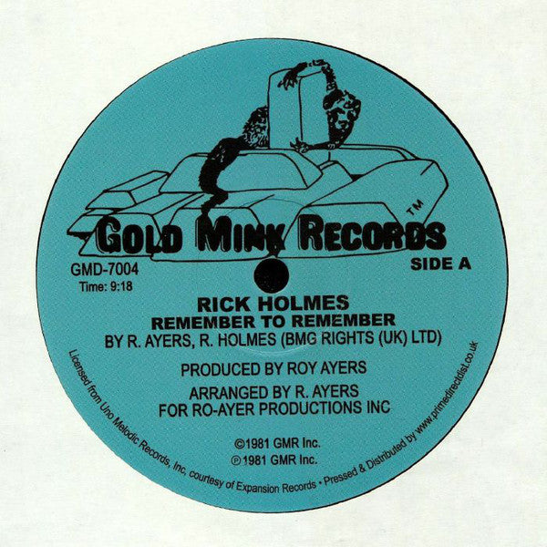 Rick Holmes : Remember To Remember (12", RE)