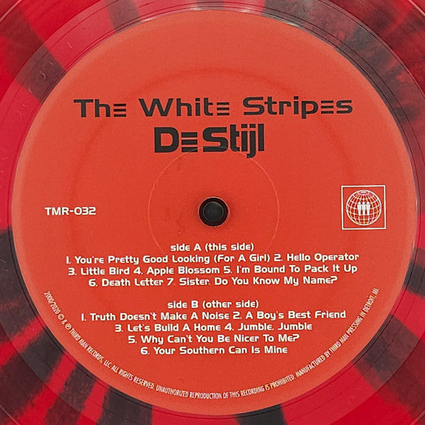 The White Stripes : De Stijl (LP, Album, Club, RE, RM, Red)