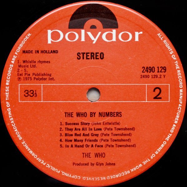 The Who : The Who By Numbers (LP, Album, Ltd, Num)