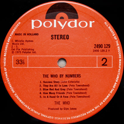 The Who : The Who By Numbers (LP, Album, Ltd, Num)