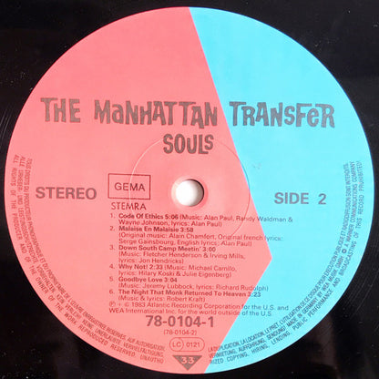 The Manhattan Transfer : Bodies And Souls (LP, Album)