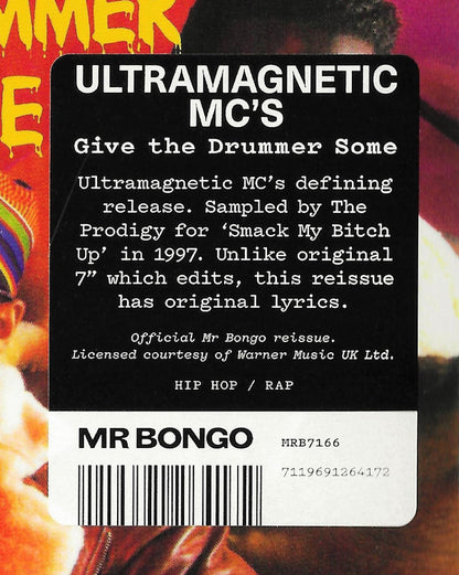 Ultramagnetic MC's : Give The Drummer Some (7", Single, RE)