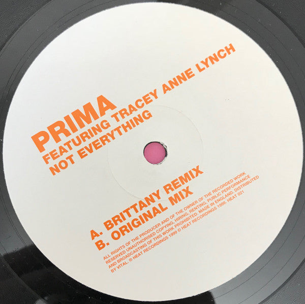 Prima Featuring Tracy Anne Lynch : Not Everything (Disc 1) (12")