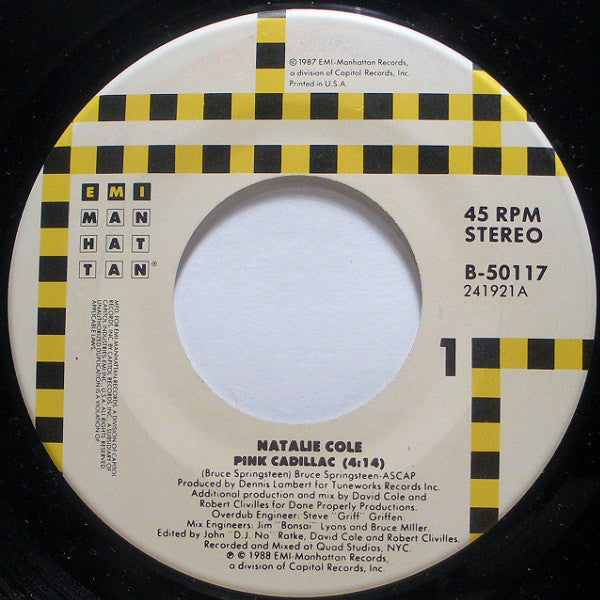 Natalie Cole : Pink Cadillac (7", Single)