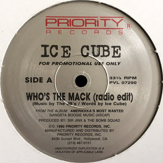 Ice Cube : Who's The Mack (12", Promo)
