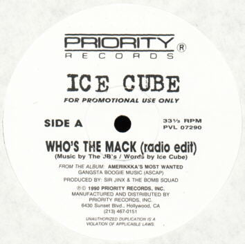 Ice Cube : Who's The Mack (12", Promo)
