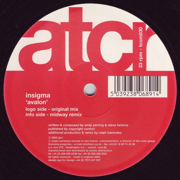 Insigma : Avalon (12")