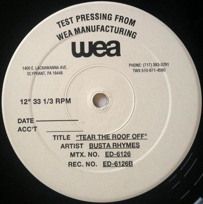Busta Rhymes : Tear The Roof Off (12", TP)