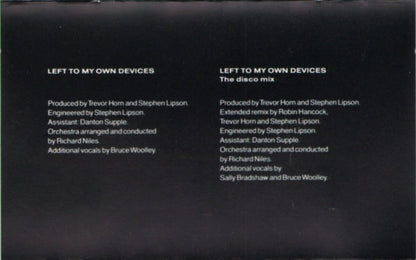 Pet Shop Boys : Left To My Own Devices (Cass, Single)