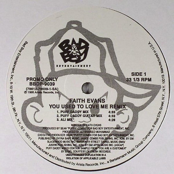 Faith Evans : You Used To Love Me (Remix) (12", Promo)