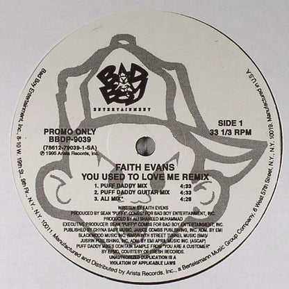 Faith Evans : You Used To Love Me (Remix) (12", Promo)