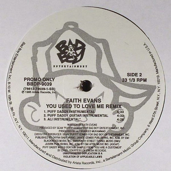 Faith Evans : You Used To Love Me (Remix) (12", Promo)