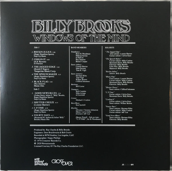 Billy Brooks : Windows Of The Mind (LP, Album, RE)
