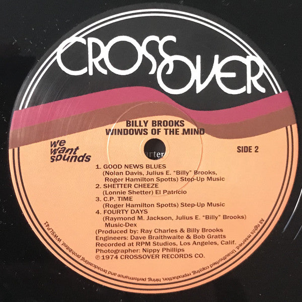 Billy Brooks : Windows Of The Mind (LP, Album, RE)
