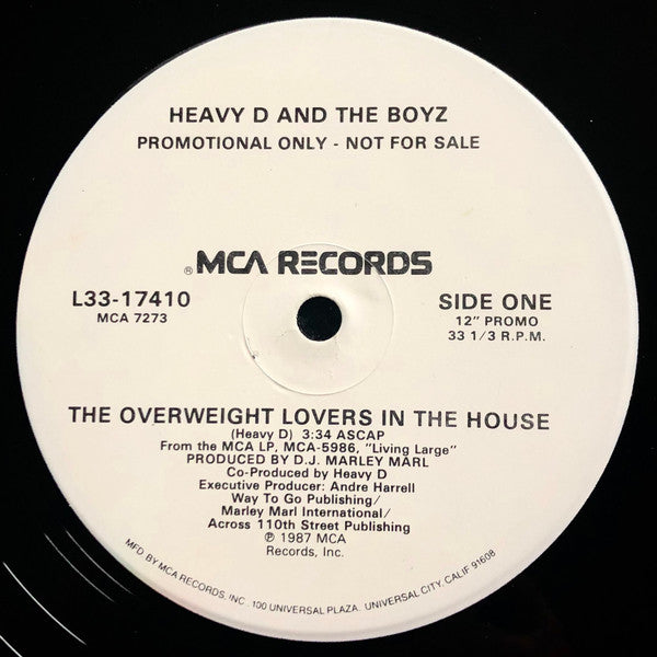 Heavy D. & The Boyz : The Overweight Lovers In The House (12", Promo)