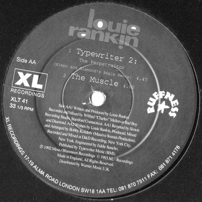 Louie Rankin : The Typewriter EP (12", EP)