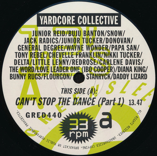 Yardcore Collective : Can't Stop The Dance (12")
