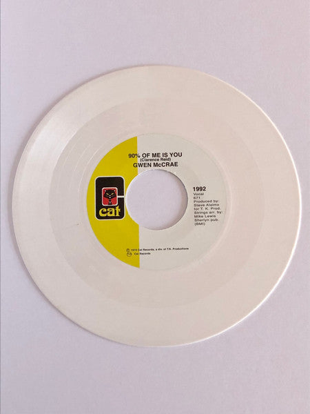Gwen McCrae : It's Worth The Hurt / 90% Of Me Is You (7", Single, RE, RM, Whi)