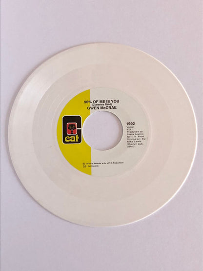 Gwen McCrae : It's Worth The Hurt / 90% Of Me Is You (7", Single, RE, RM, Whi)
